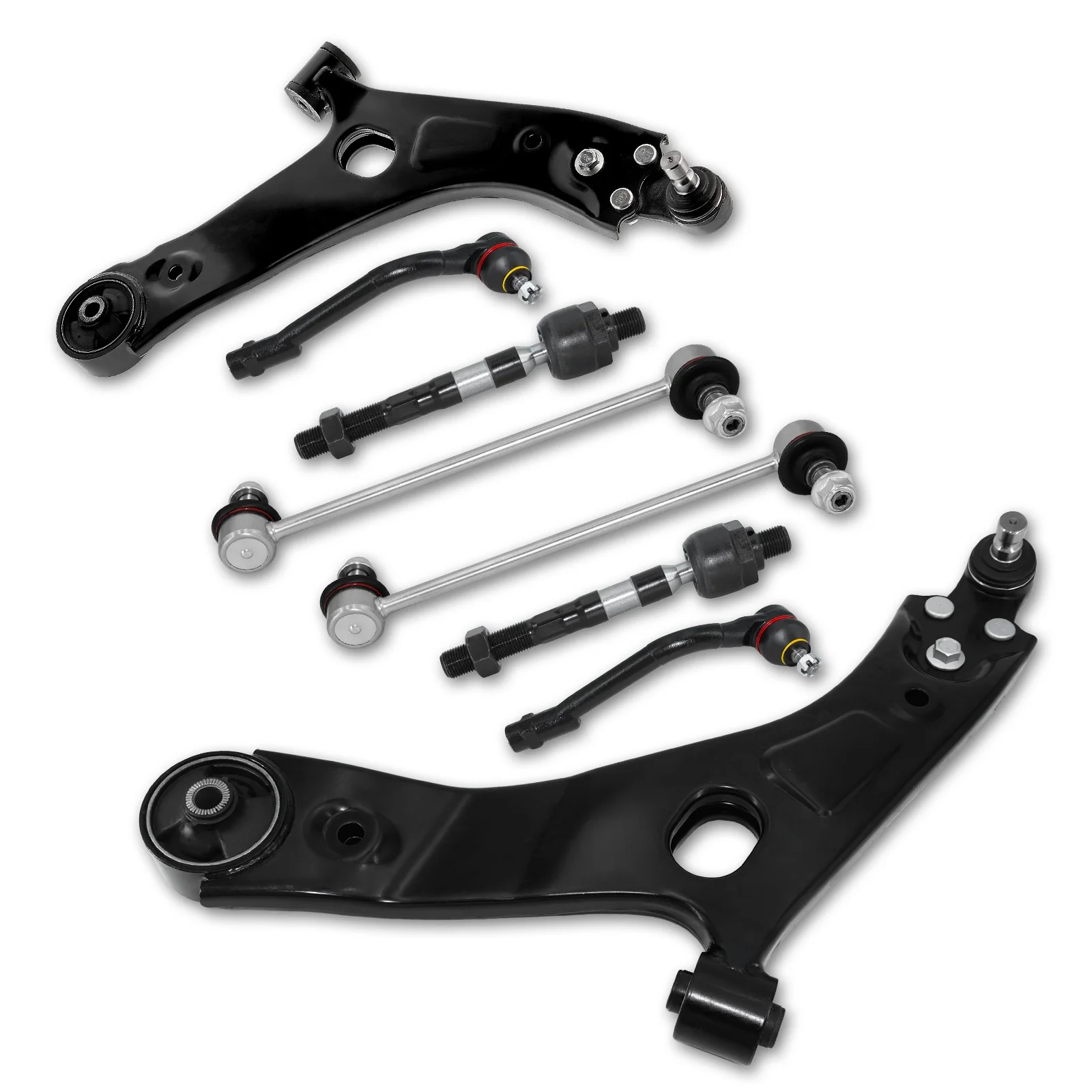 

TOPICKSAP Suspension 8pcs Kit Front Lower Control Arms Sway Bar Links Tie Rods Kit for Hyundai Tucson Kia Sportage 2010 - 2013