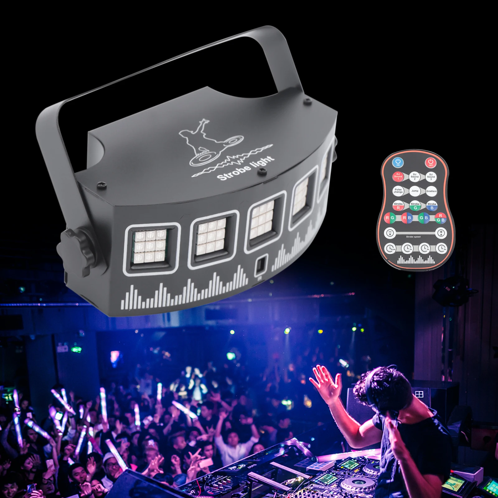 Proyector de luz LED para DJ, iluminación de escenario de discoteca, efecto de luz para fiesta de DJ, luces estroboscópicas de escenario, regalo