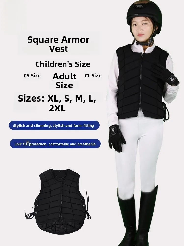 block-armor-equestrian-protection-vest-knight-vest-unisex-riding-gear-sports-yoga-fitness-fans-supplies-no-brand