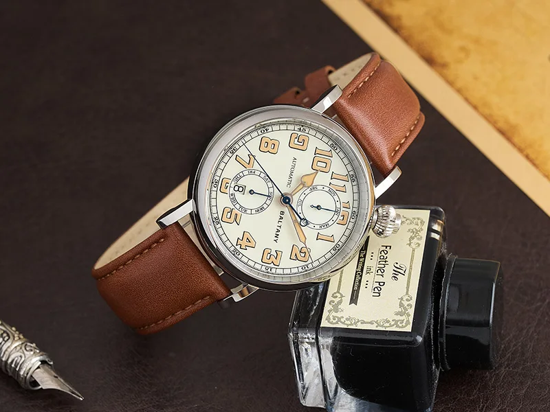 Baltany S6047 Herren A7 Avigation Uhr Original Miyota 9122 Uhrwerk Vintage Retro Piloten-Armbanduhr Leuchtendes Zifferblatt Wasserdicht Herren – Detail 7