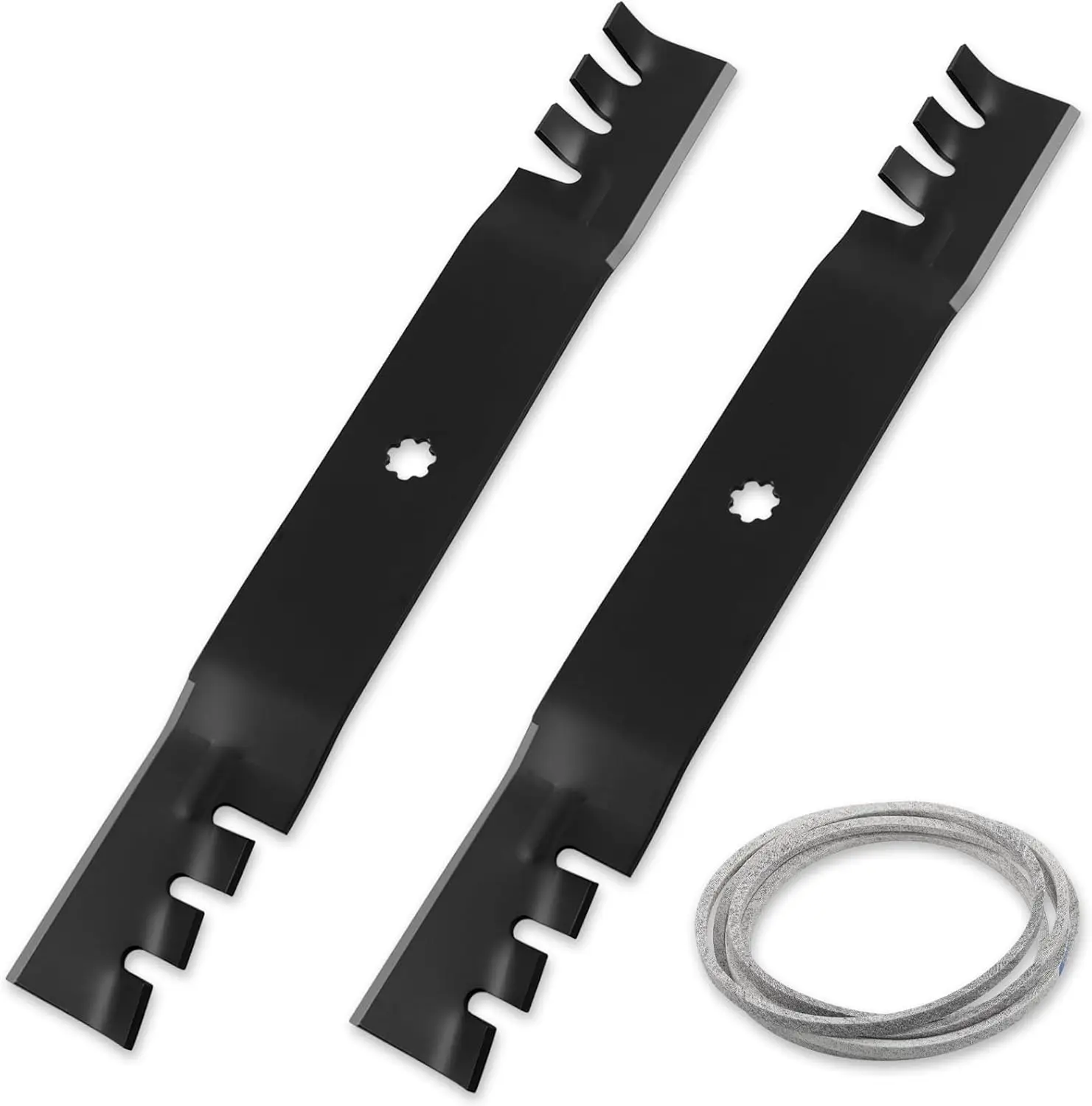 

GX22151 Mulching Blades & GX20072 Lawn Mower Belt, Mower Blade & Belt Compatible with John Deere 42'' Mower, Replaces GY20850