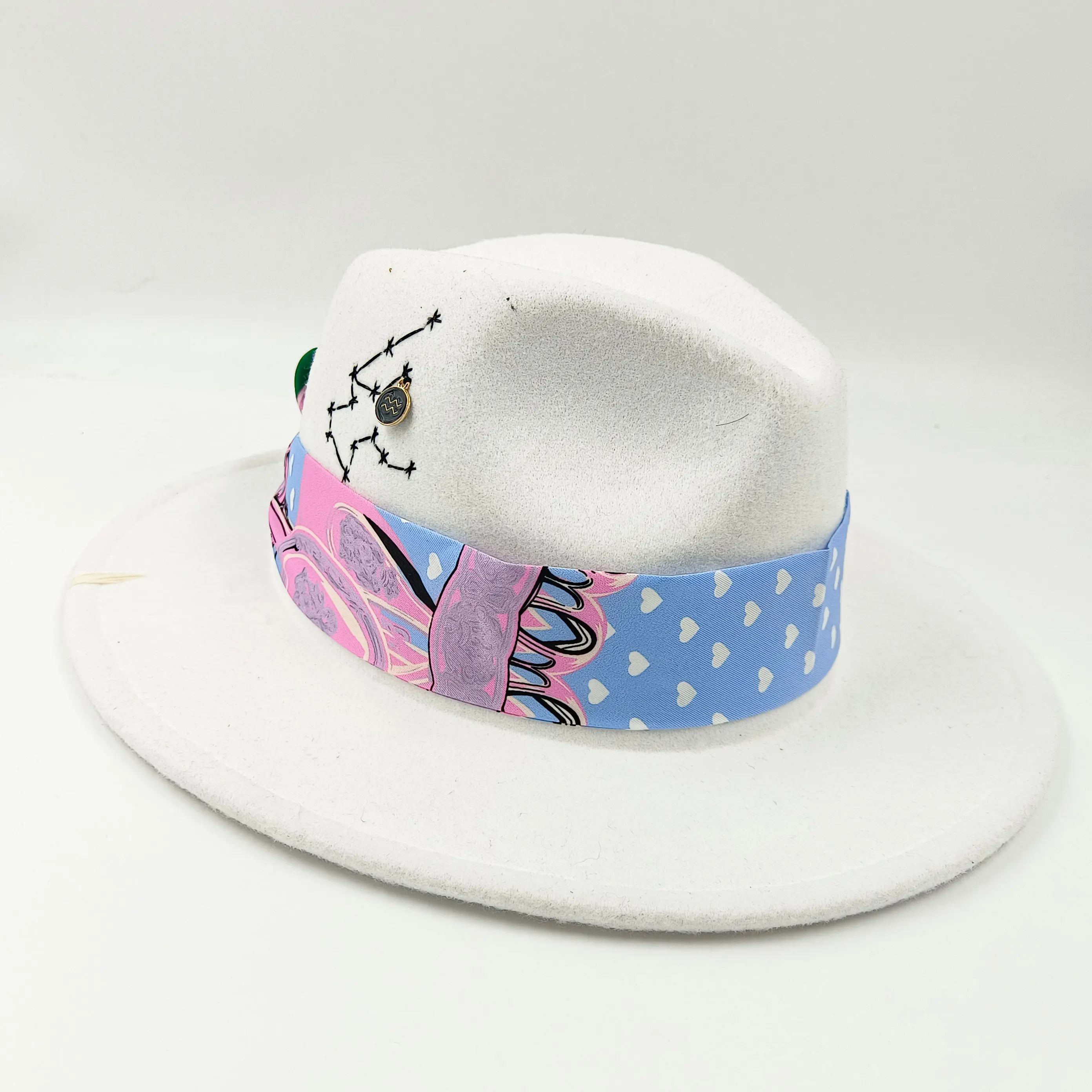 Handgenähte Fedoras-Mütze, unregelmäßige einfarbige Mütze, verstellbare Unisex-Mütze, Fedora-Filzhut, Jazz-Herbst-Winter-Mütze, Serpla Forecro – Detail 20