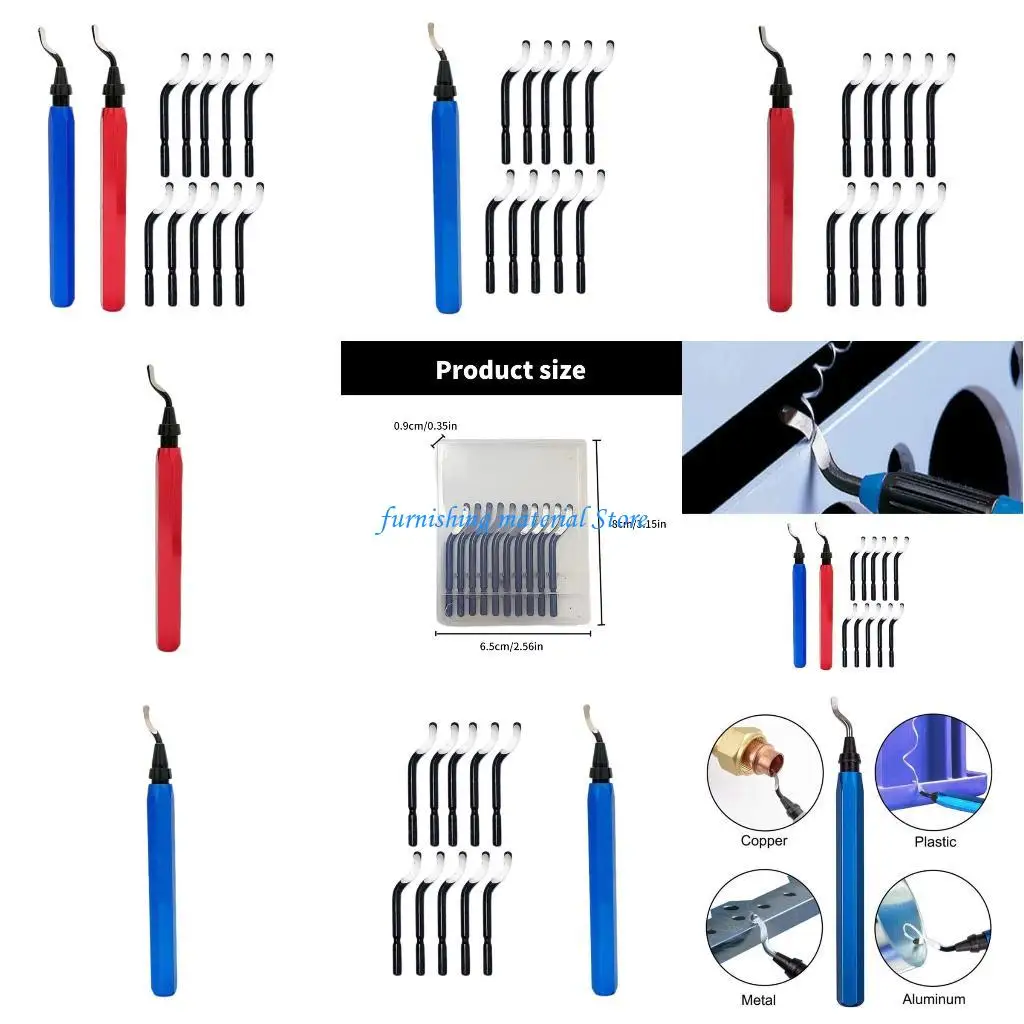 

Y5GD Deburring Tool Metal Handle Chamfer Tool for Resin Aluminum Plastic Pipe Tube Hole Art with Rotary Slicer