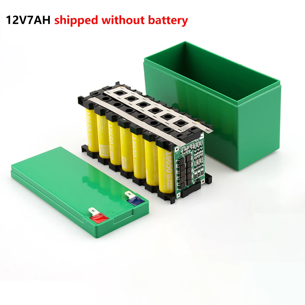 12V 7Ah to 20Ah Battery Storage Box 3X7 18650 Holder 3S 40A BMS with Welding Nickel for Lead-Acid Motorcycle Replace Use