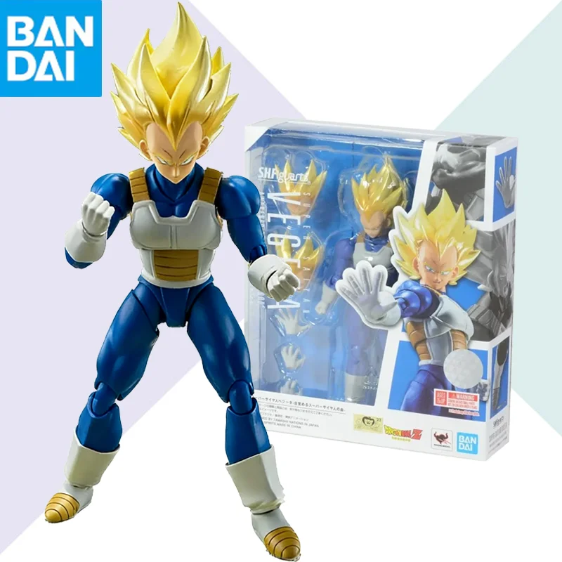 

BANDAI Original Brand New Dragon Ball Z S.H.Figuarts Super Saiyan Vegeta Awakening Super Saiyan Blood Anime Figure Toys Gift
