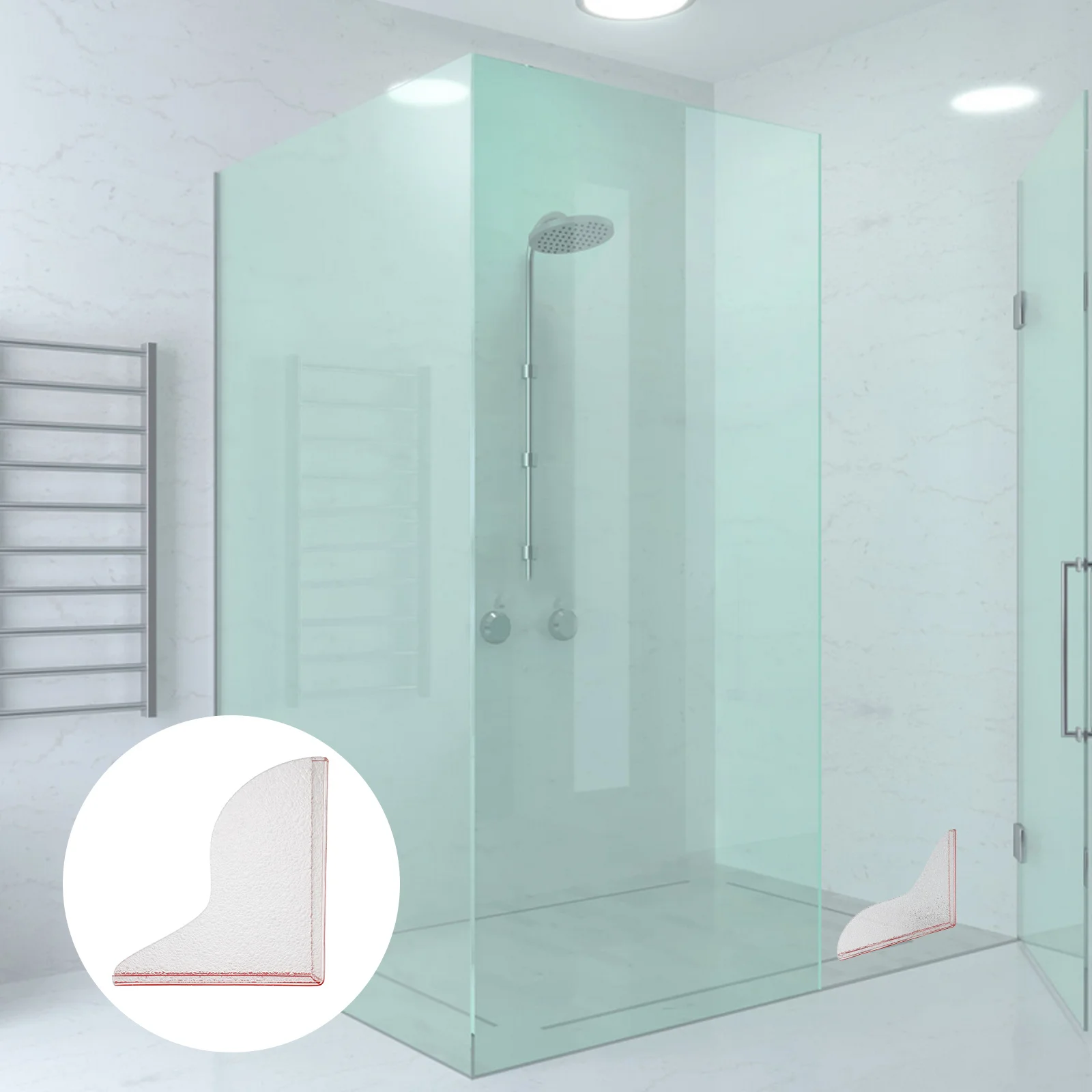 

2pcs Acrylic Floral Splash Guard Waterproof Bathtub Guard For Leak Stopper Bath Essentials Tub Cover Water Drain Seal