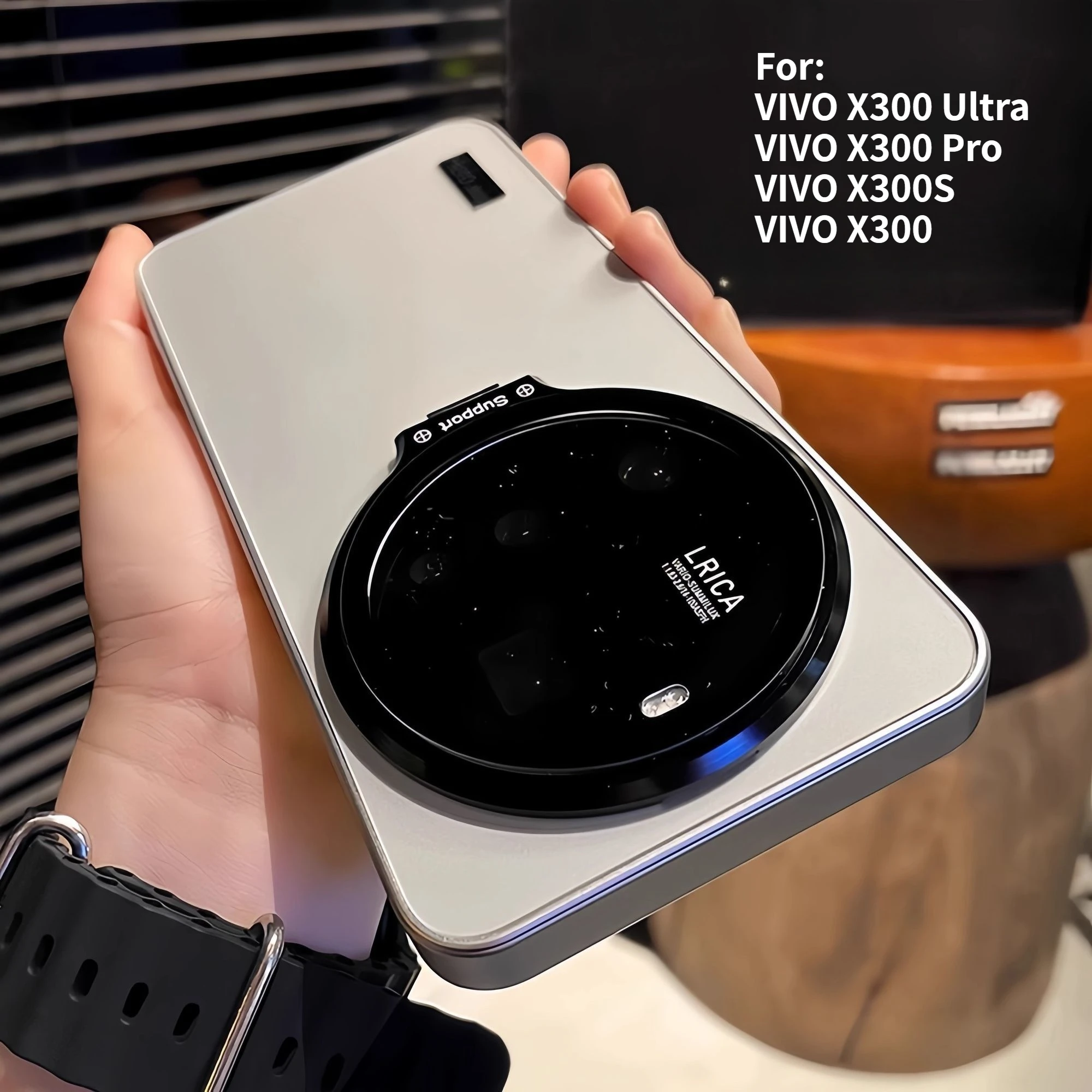 Etui na VIVO X300 Ultra X300 Pro Nowe Ultracienkie Matowe Pełne Etui z Ochroną Obiektywu i Stojakiem, Odporne na Upadki, Wstrząsoodporne Etui na VIVO X300S — zdjęcie produktu 4