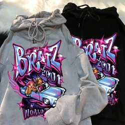 Bratz-sudaderas con capucha para mujer, Camisa con capucha de dibujos animados de moda Harajuku, Sudadera con capucha Overfit informal Kawaii Y2k, sudaderas con capucha y sudaderas nuevas de invierno