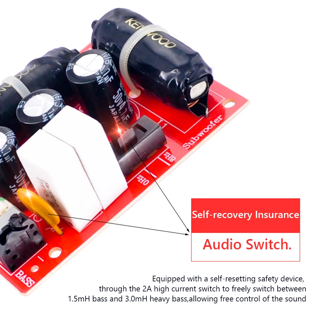 Audio Speaker Board Passive Speaker Bass Speaker 40Hz-400Hz Subwoofer Frequency Divider Stereo DIY Audio Crossover