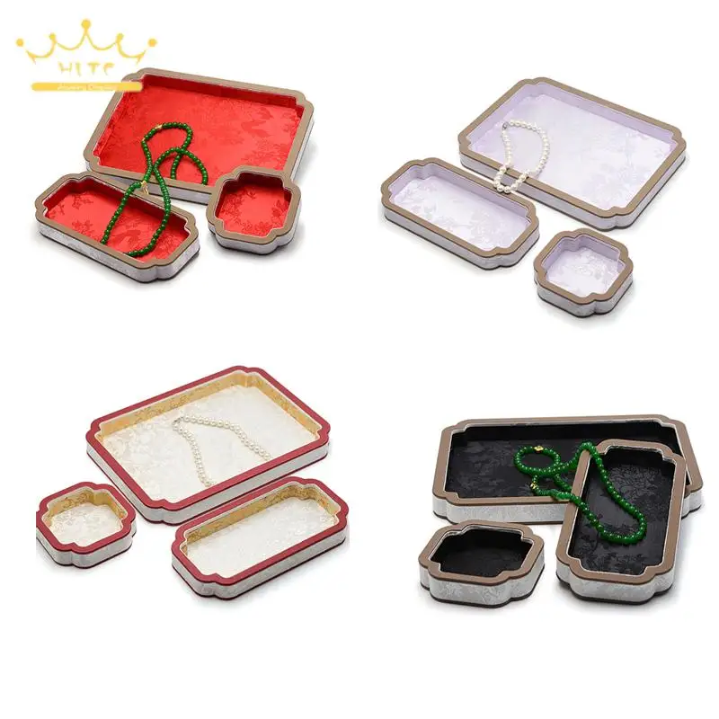 

Роскошный изысканный поднос для демонстрации ювелирных изделий в стиле ретро, органайзер для колец, серег, браслетов и ожерелий, витрина для украшений