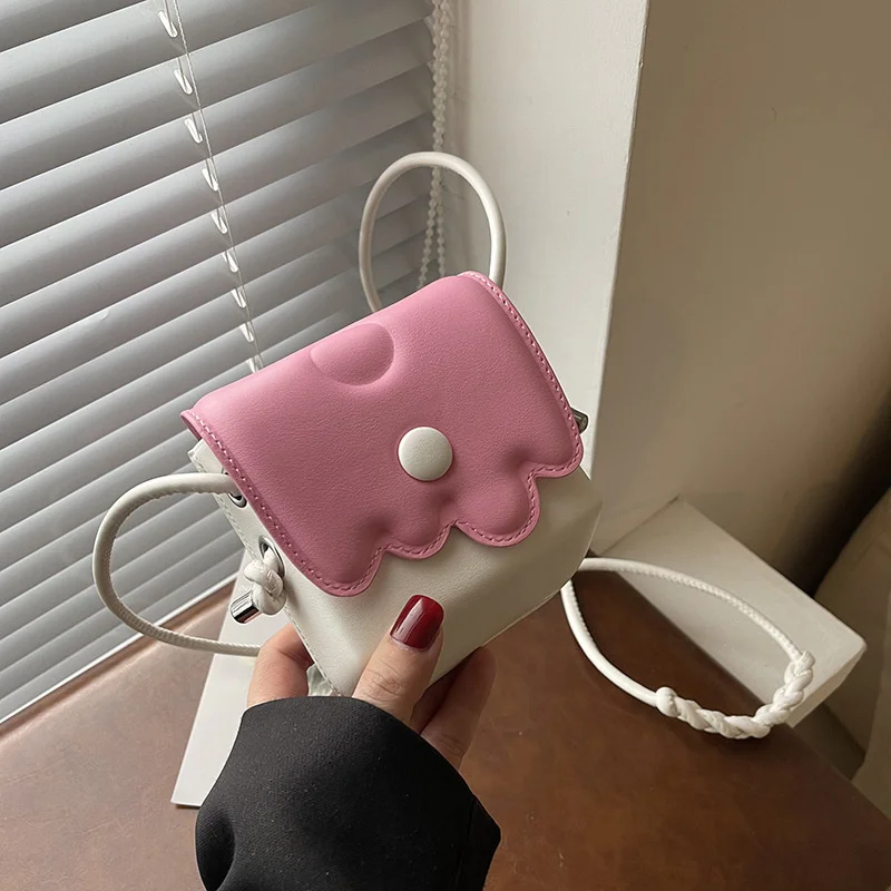 Children's Bag 2024 New Candy Color High Quality Fashion Women's Mini Square Bag Little Girl Crossbody Bag