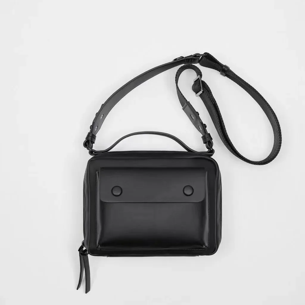 Famous Brands Crossbody Bags For Men Fashion Simple Design Patchwork Handbags And Purses Wide Strap Square Casual Messenger Bag