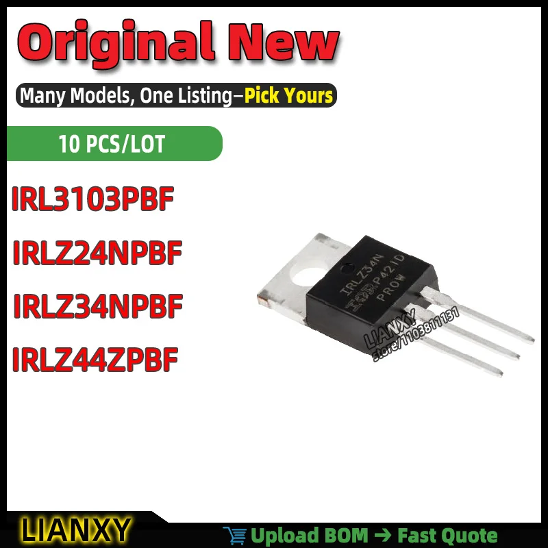 IRLZ24NPBF IRL3103PBF IRLZ44ZPBF IRLZ34NPBF TO-220AB N-CH MOSFET N-CHANNEL New Original