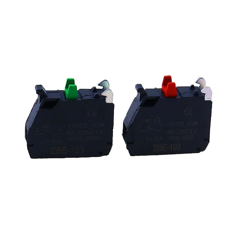 

10pcs Button Switch Contact Block Zbe-101 No / Zbe-102 Nc Xb4/xb5