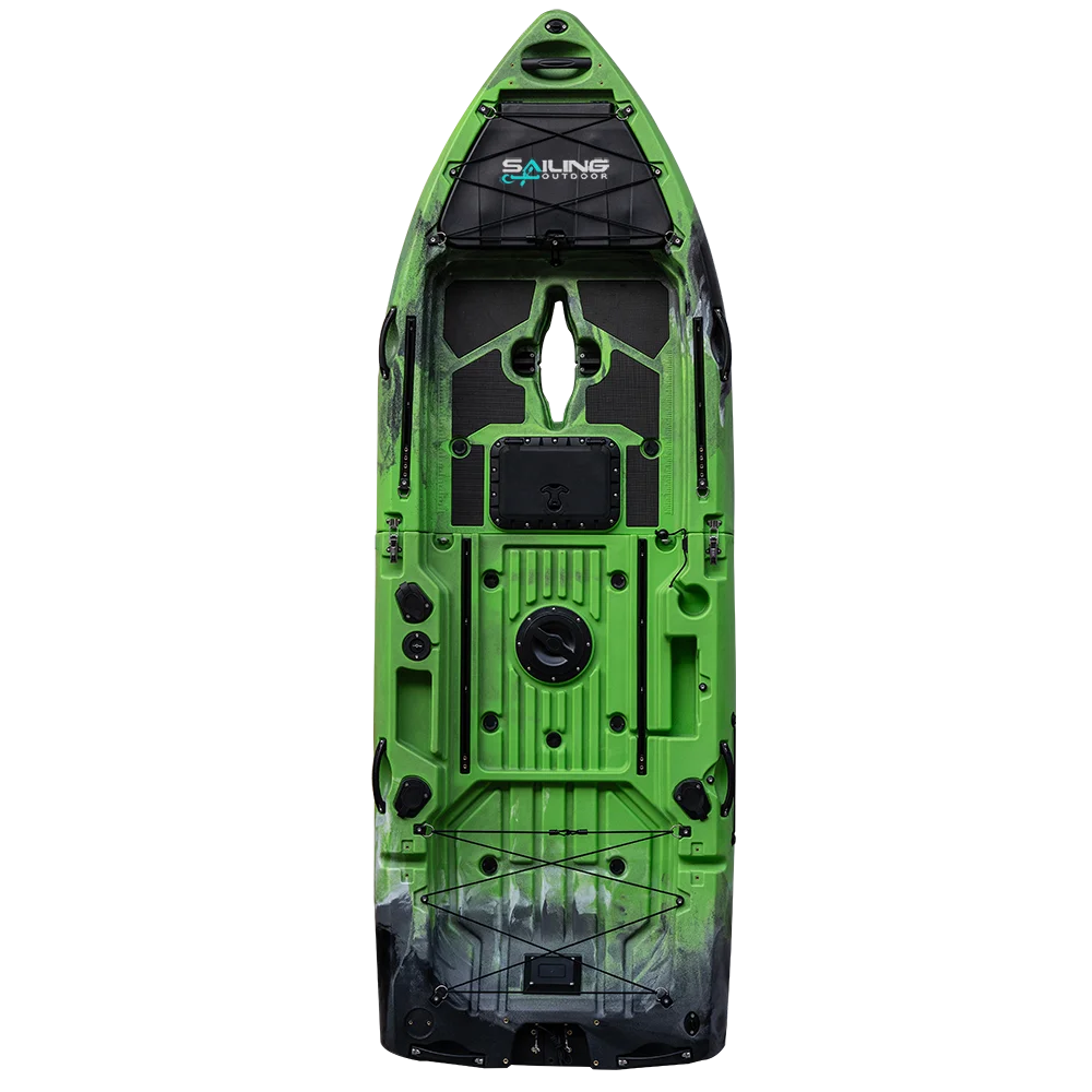 Low Cost  One-Seater Fishing Kayak Modular Two-Part Automatic Electric Engine Paddle Fin Drive Surfing Sea Rowing Boat