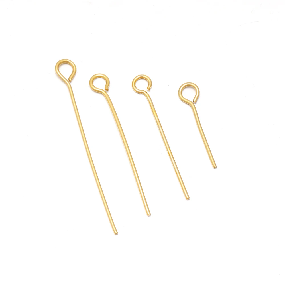 100Pcs Eye Head Pins 15/20/25/30MM Gold Color Eye Pins Findings For DIY Jewelry Making Accessories Supplies Wholesale