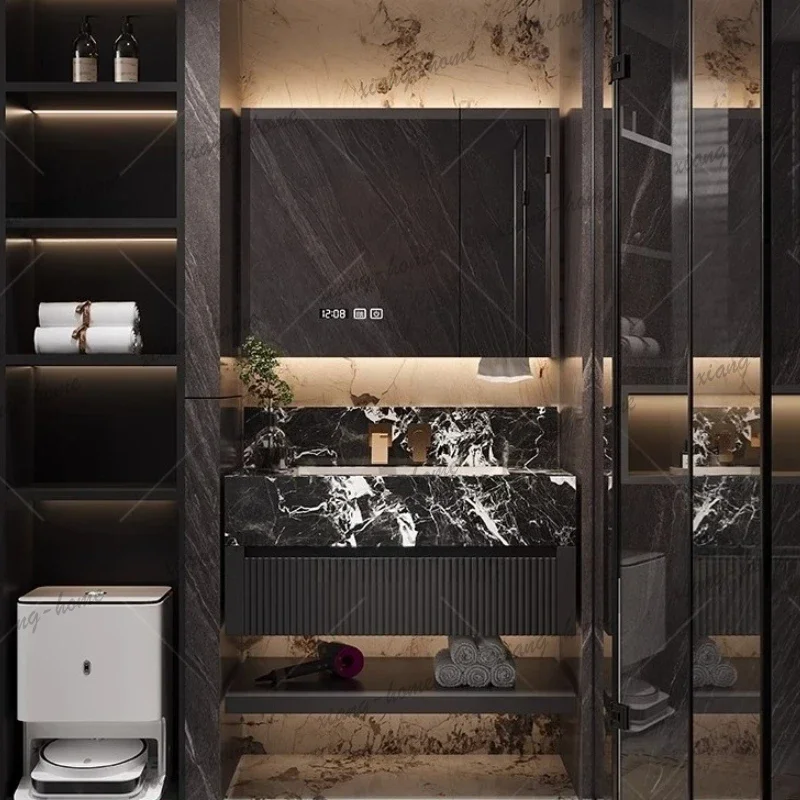 Storage Organizer Bathroom Cabinet Mirror Perfume Drawers Paper Luxury Display Cupboard