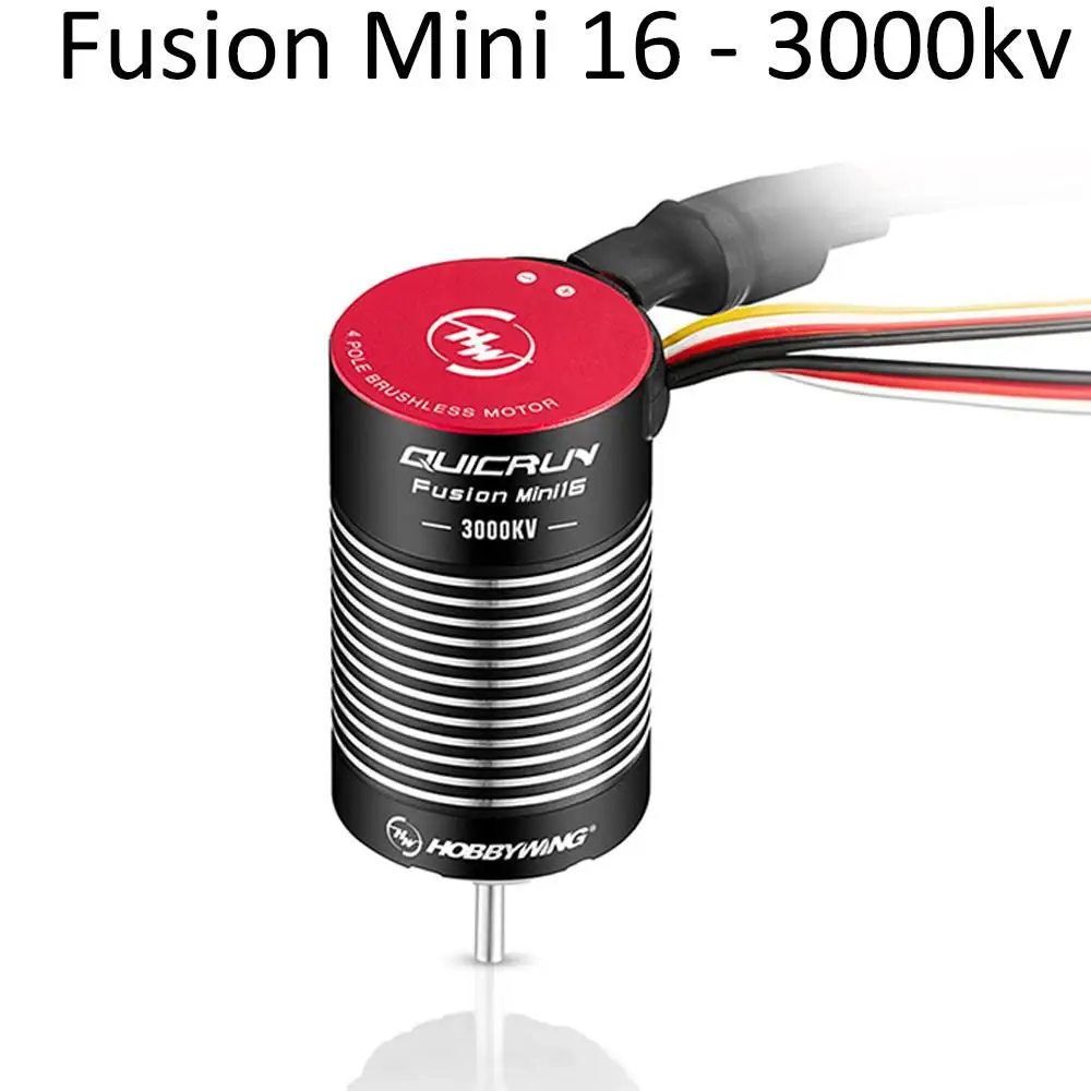 Hobbywing Quicrun Fusion Mini16 30a 3000kv Brushless Sensored Waterproof Motor Esc 2-in-1 Machine For 1/16 1/18 Rc Car Crawler
