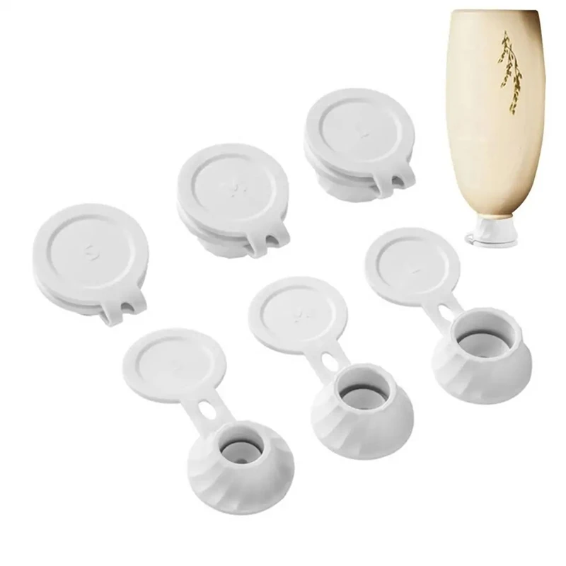 

Inverted Bottle Lid Inverted Household Bottle Emptying Lid 6PCS Portable Bottle Lid Set No Waste Bottle Lids For Shampoo