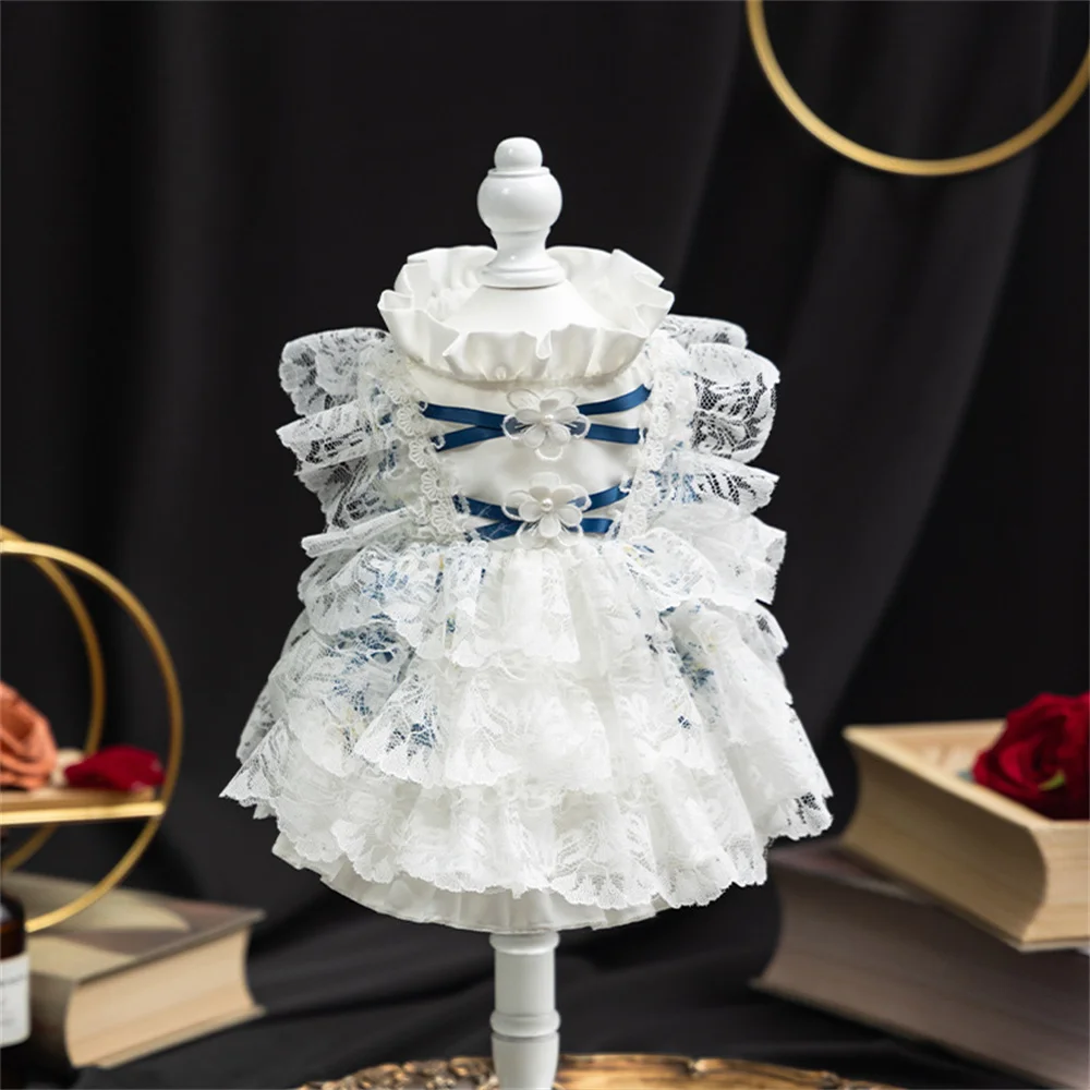 

Pretty Sweet Handmade Pet Princess Lolita Dress Summer Dog Cat Clothes