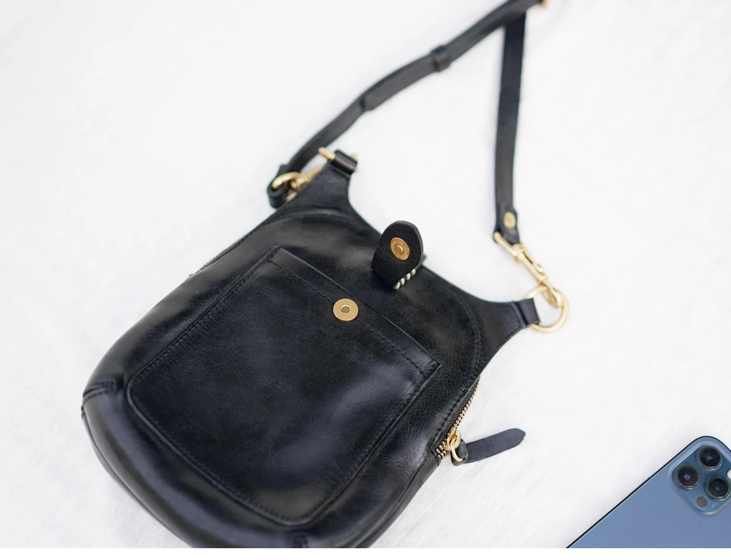 Outdoor Casual Luxus echtes Leder Damen Telefon Umhängetasche Wochenende Party handgemachte Kuh Leder Damen Umhängetaschen – Detail 14