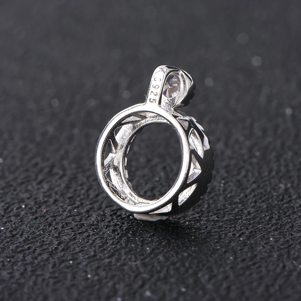Pendant Setting for 5-9mm Stones, 925 Sterling Silver, Women\'s Pendant Accessory, Ideal for DIY Jewelry Making with Moissanite
