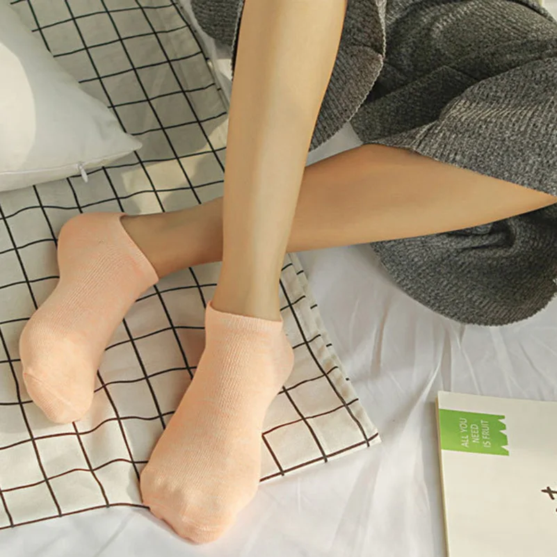 10pcs=5 Pairs/lot Ankle Socks Womens Female Girls Soft Cotton Casual Fashion Simple Soild Candy Colors Short Socks Spring Summer