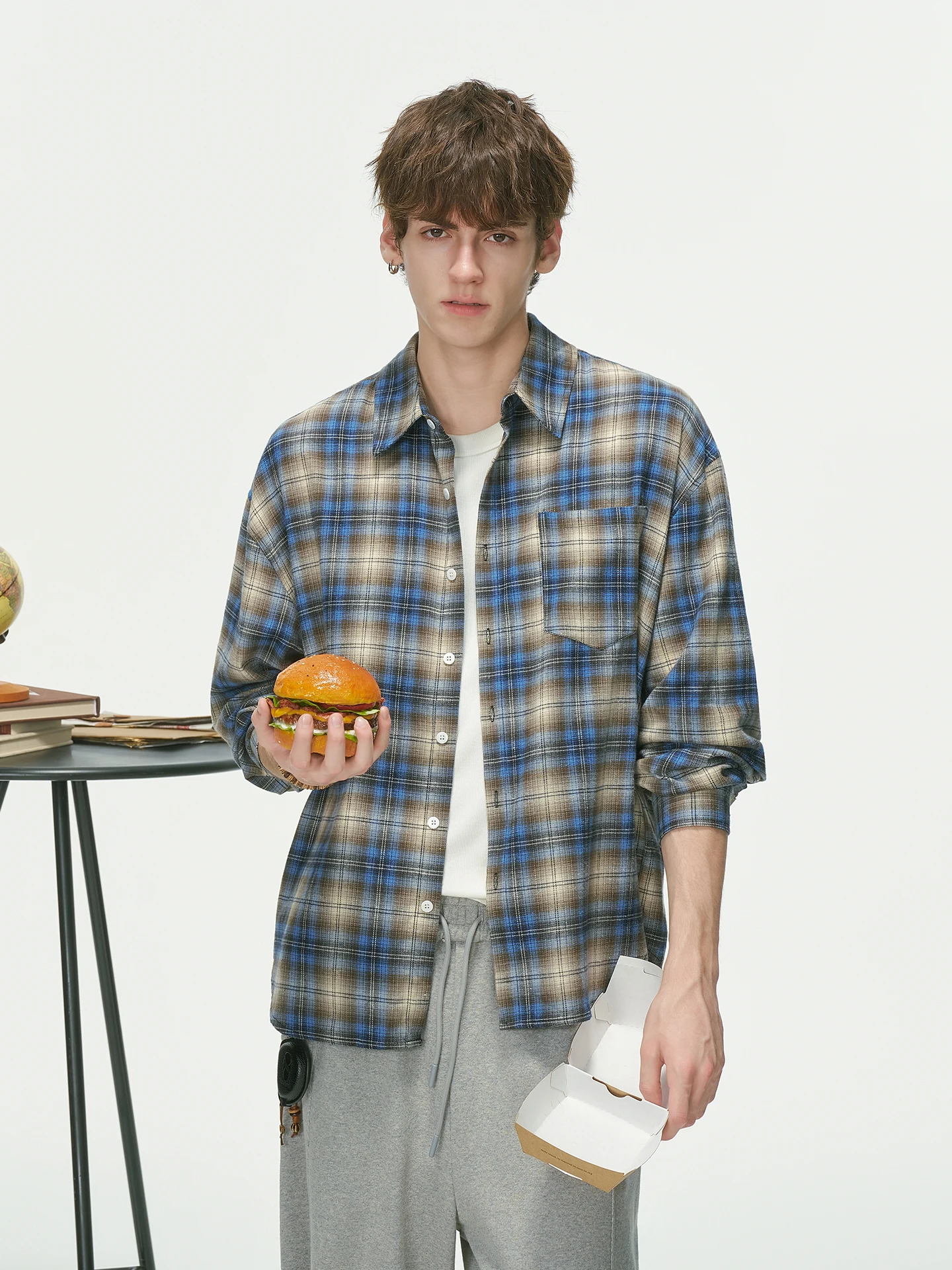 Dream Made Men's Plaid Long Sleeve Shirt Casual Commute Style Couple's Outerwear Cotton Spring Autumn Fashion Classic Checkered