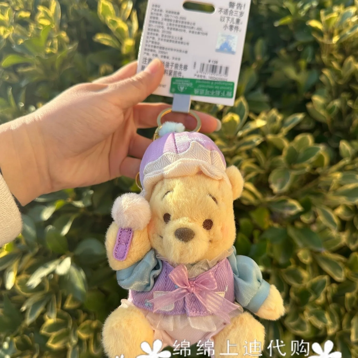 Animation Disney Tigger Eeyore Winter Day Halloween Plush Filled Keychain Couple Backpack Zipper Decoration Toy Birthday Gift