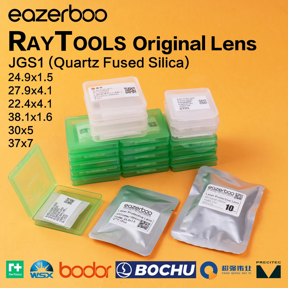 

Raytools Protective Lens 27.9x4.1 37x7 24.9x1.5 18x2 30x5 Original Raytools Laser Optical Lens Protection Windows BM111 BM110