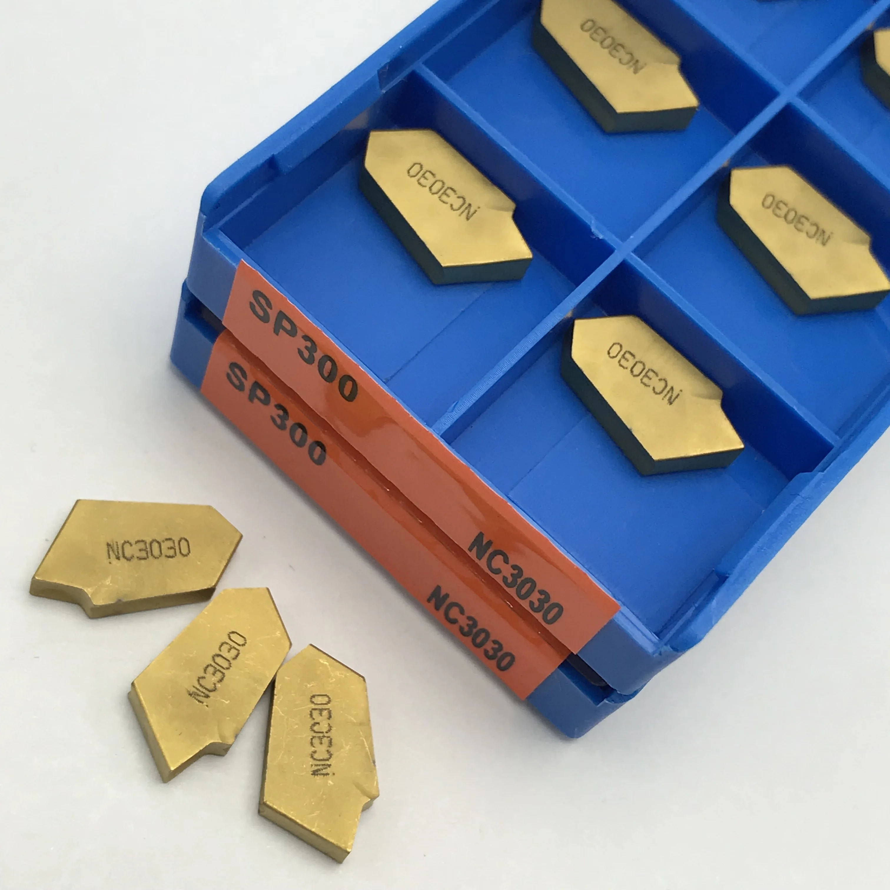 Imagem -04 - Grooving Cutting Tool Turning Insert Carbide Inserts Lathe Cutting Tool Sp200 Sp300 Sp400 Pc9030 Nc3020 Nc303 Alta Qualidade