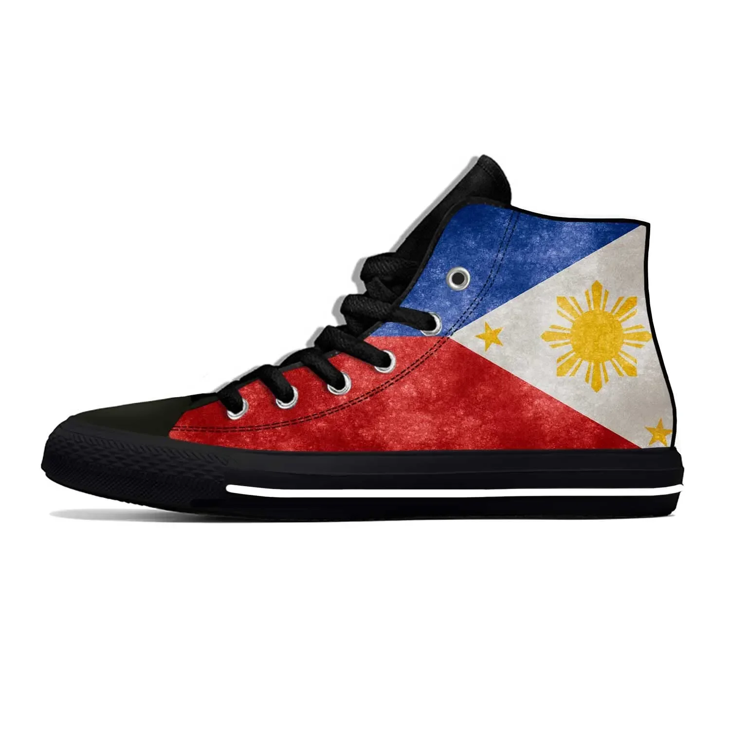 Hot Philippines Philippine Flag Patriotic Casual Shoes High Top Lightweight Latest Board Shoes Breathable Men Women Sneakers