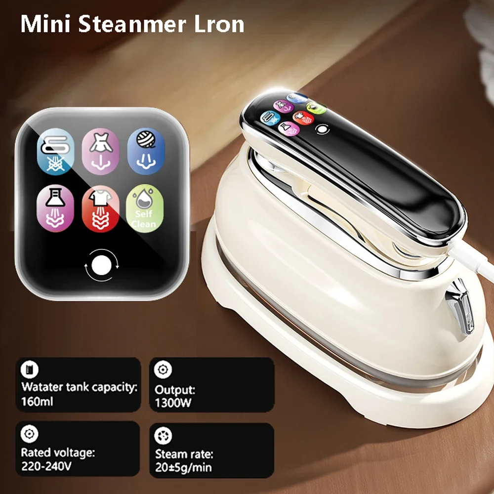 

EU Handheld Steam Iron 2026 New Smart LED Digital Display Home Travel Portable Steam Iron 1200W High Power Handheld Hanging Iron