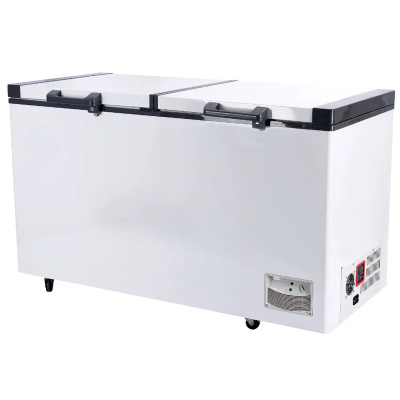 508 liters of large-capacity solar commercial household freezer 24V can make ice, freeze fish, and sell ice cream