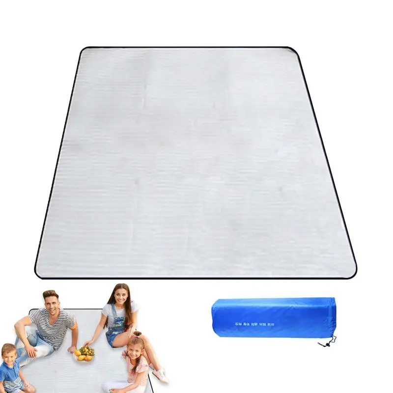 

Коврик из фольги для кемпинга, портативная палатка, напольный коврик, большое одеяло из алюминиевой фольги для пикника, портативный кемпинговый карп для пляжного сада, парка