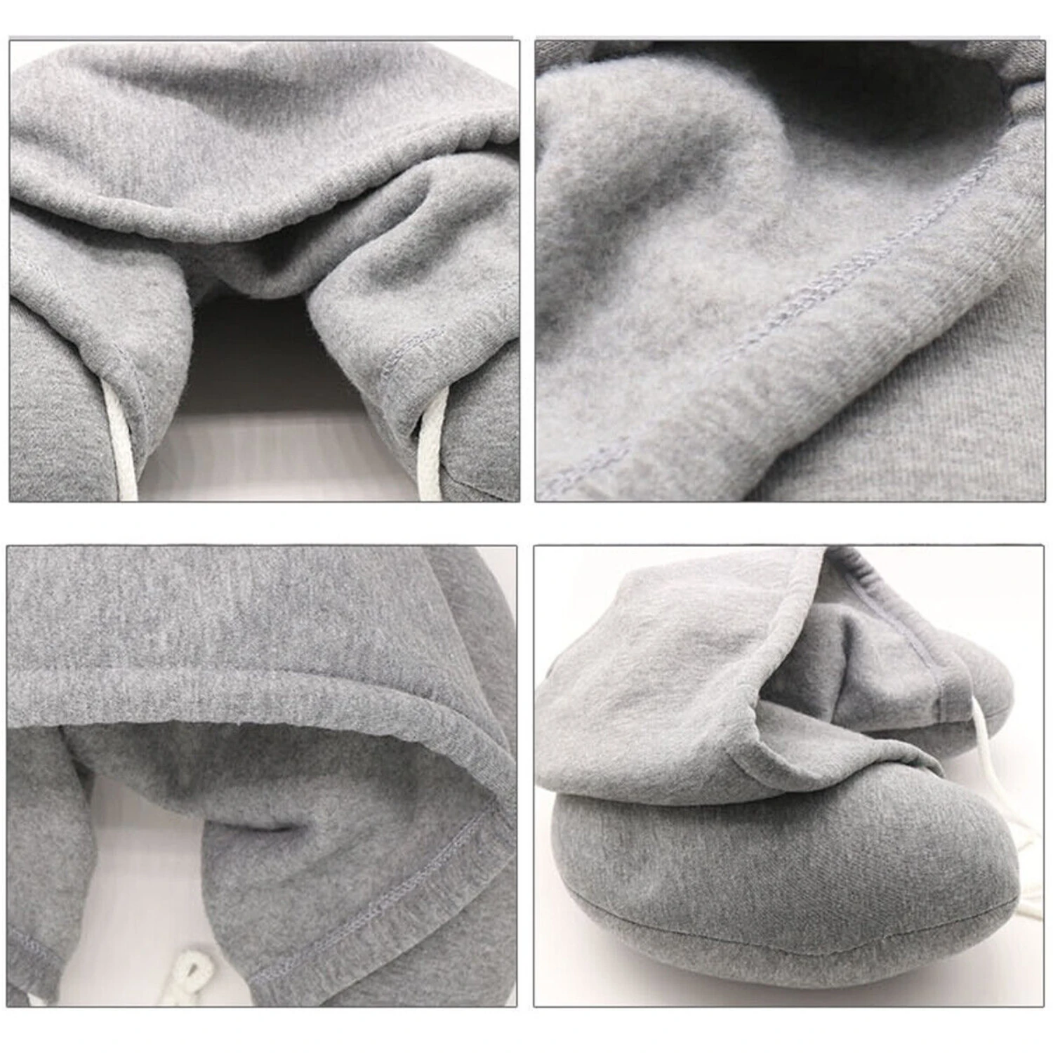 1 ชิ้นใหม่ Ergonomic Hooded Memory Foam หมอน - U - Shape Contour สําหรับ Ultimate Sleeping Support, เบาะรองคอนุ่ม, เหมาะสําหรับ Trav