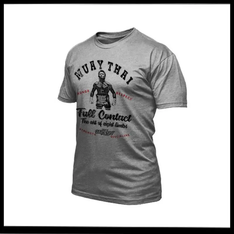 

Муай Тай Боевые Искусства Таиланд Кикбоксинг Фитнес Футболка Полная Контактная Коробка