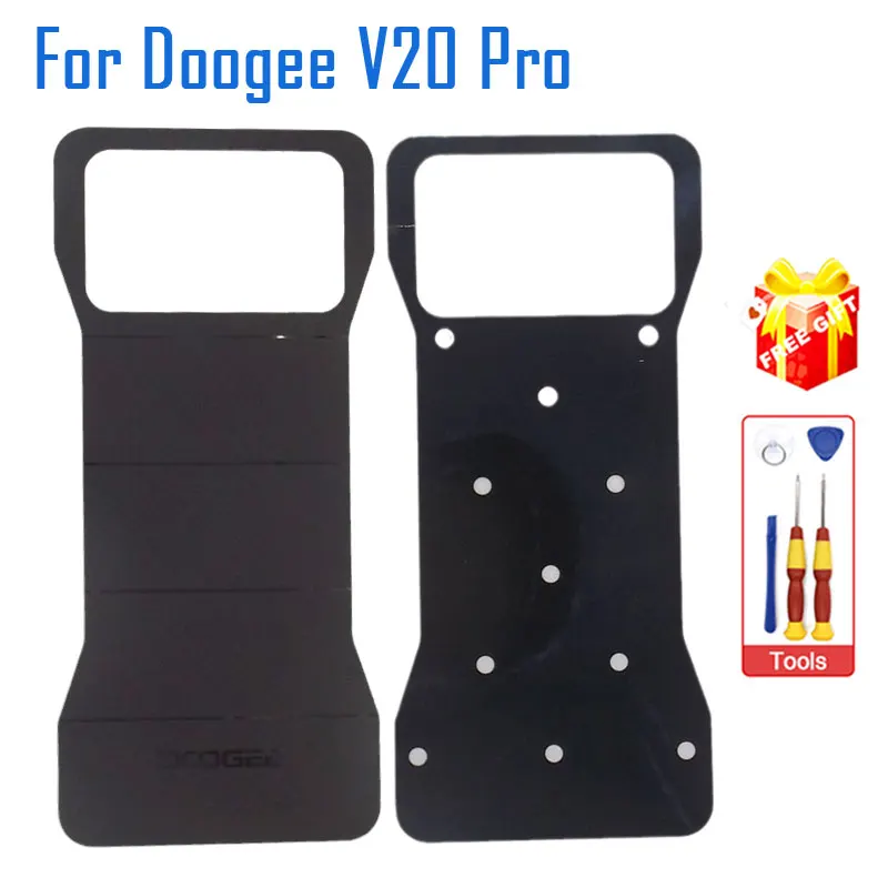 New Original DOOGEE V20 Pro Bottom Cover Back Battery Cover With Glass Plate Adhesive For DOOGEE V20 Pro Smart Phone