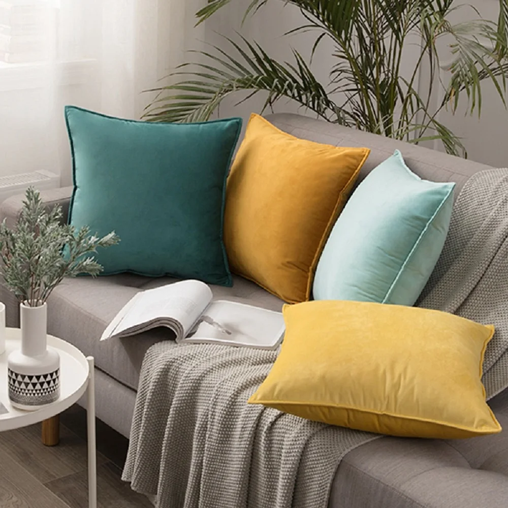 2-teiliges Set Samt-Kissenbezug, dekorativer Kissenbezug für Sofa, Schlafzimmer, 30 x 50 cm/45 x 45/50 x 50/60 x 60 cm, moderner Geschenk-Kissenbezug – Detail 11