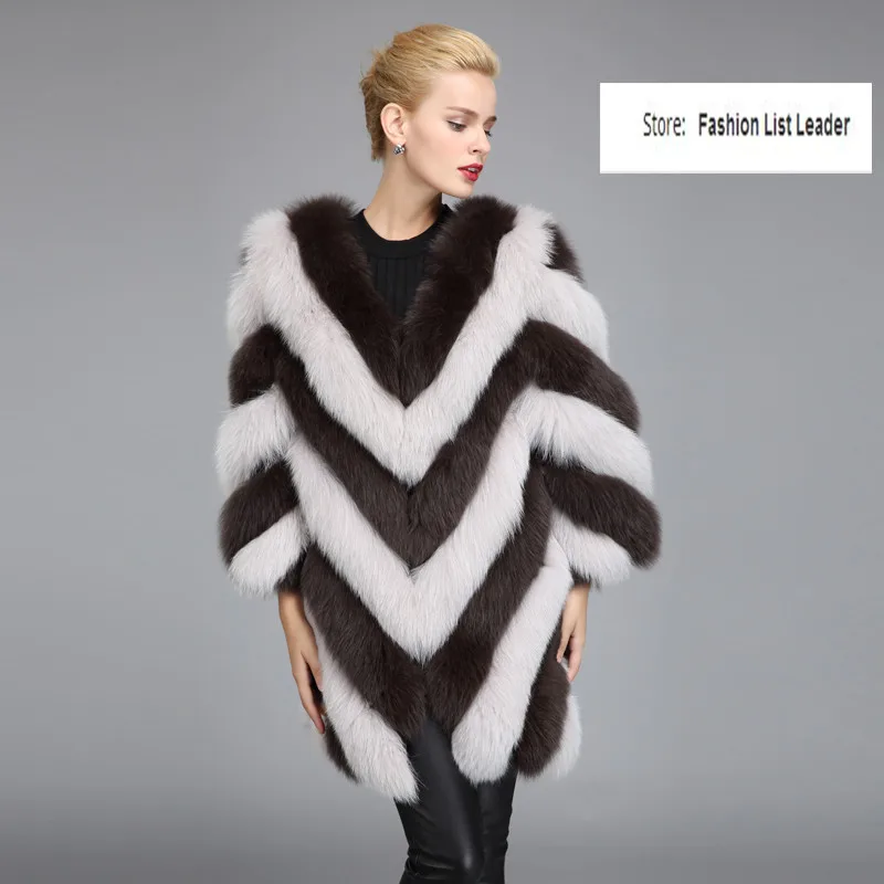 S-3XL moda Inverno Nuovo marchio di moda Giacca in pelliccia di volpe finta cuciture calde da donna più spesse Cappotto in pelliccia sintetica wj987