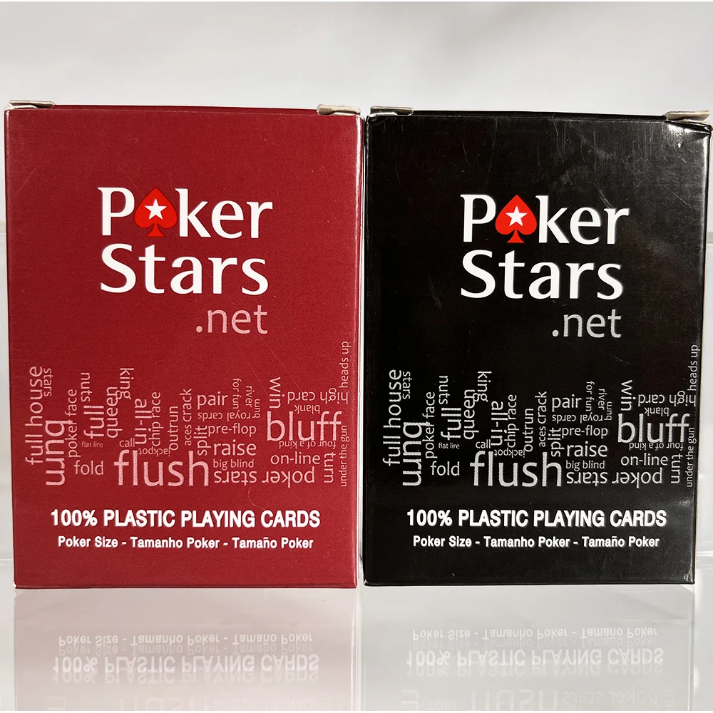 Red/Black Frosted Plastic Poker Cards, Washable Big Numbers PVC ,Two Colors Available Durable Thin Sand Plastic Playing Card