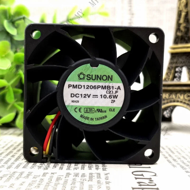

TT 1 pcs for SUNON PM1206PMB1-A 12V 10.6W 6038 3-wire high air volume cooling fan