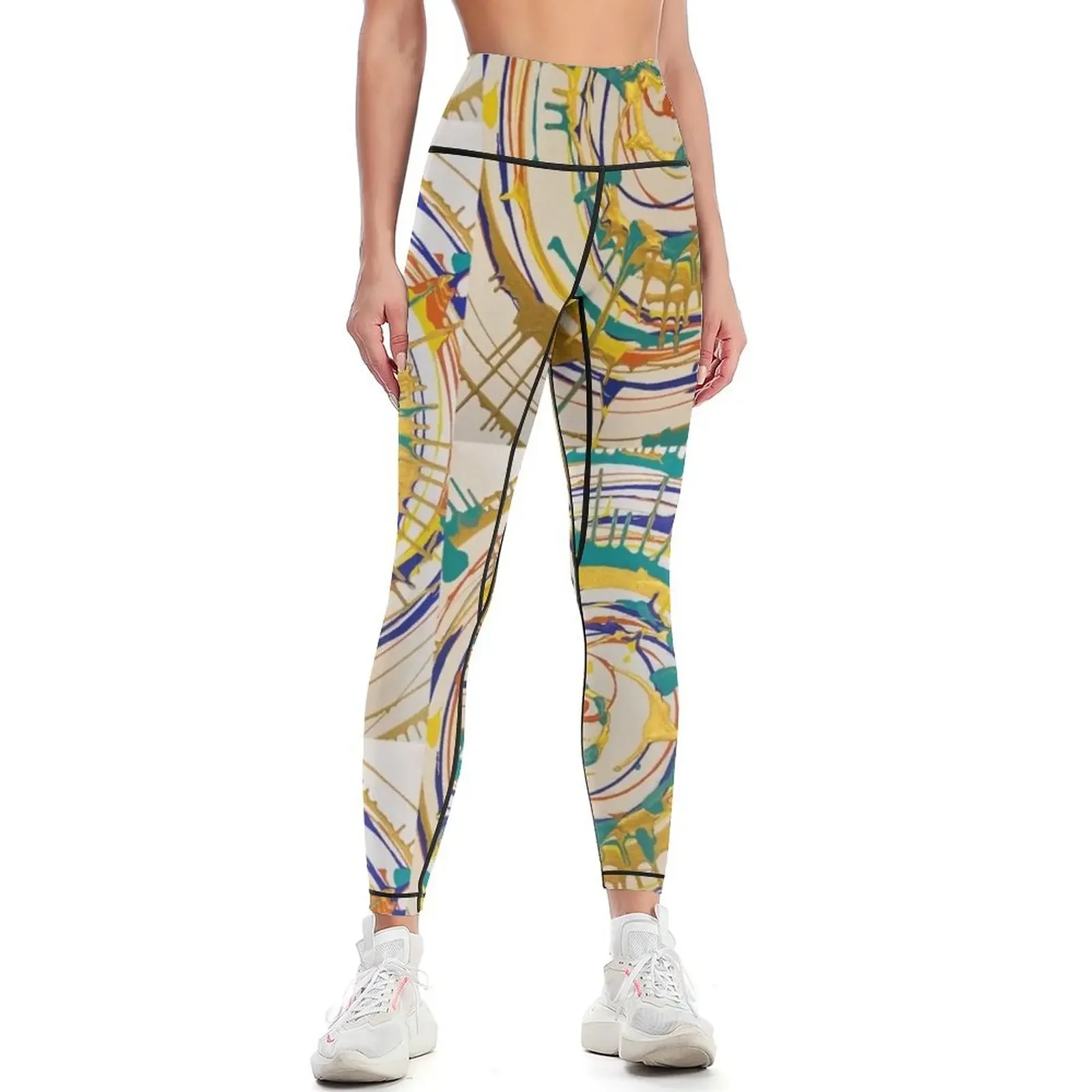 

Spin Art 3 Leggings Women's sports sportswear gym for girls gym top Womens Leggings