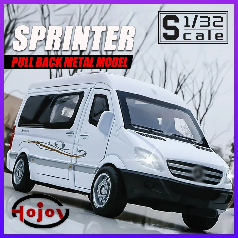 

Scale 1/32 Sprinter RV Miniature Metal Diecasts Toy Cars Models Trucks Kids Toys For Boys Children Vehicles Hobbies Collection