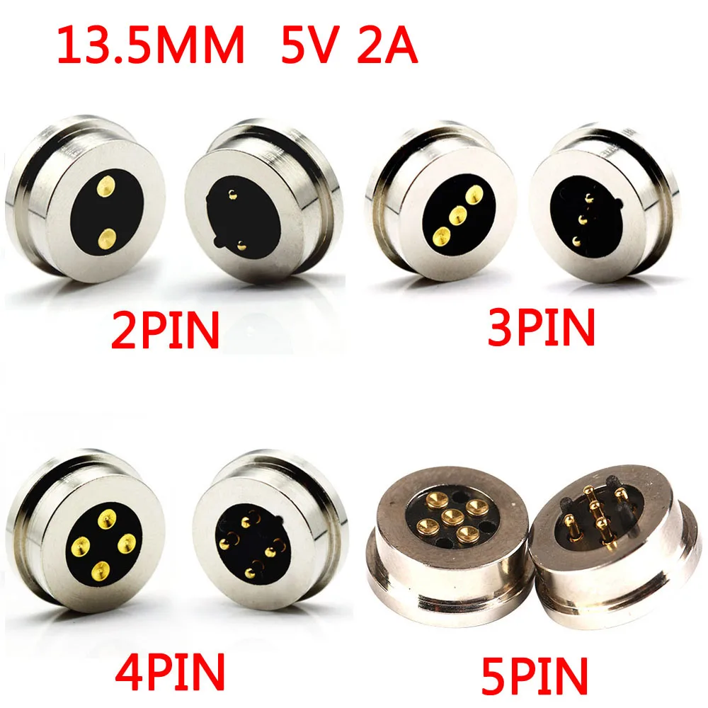 5 دبوس مقاوم للماء المغناطيسي بوجو دبوس موصل 5A 30 فولت ذكر أنثى الربيع تحميل كشتبان 5P تيار مستمر LED شحن سريع مقبس الطاقة