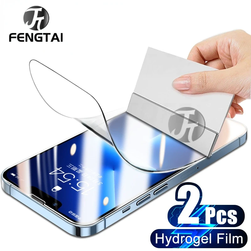 2Pcs Full Cover Hydrogel Film For iPhone 11 12 13 Pro Max Mini Screen Protector X XR XS 7 8 6 6S Plus SE 2020 Mobile Protective