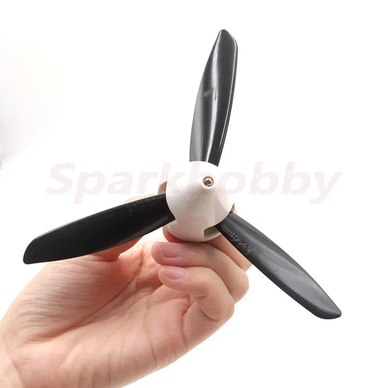 2PCS SPARKHOBBY 35mm 55mm Plastic Nylon Propeller Spinner Cover White 3 Blades 6mm Base Aperture Shaft for RC Airplanes Models