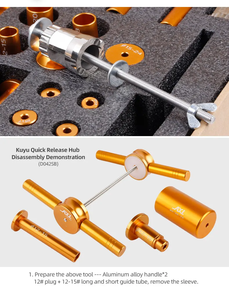Bicycle Quick Release Thru Axle Hub Bearing Installation Removal Tool Bike XD DT350 Freehub Hub Body DT Ratchet Star Repair Tool