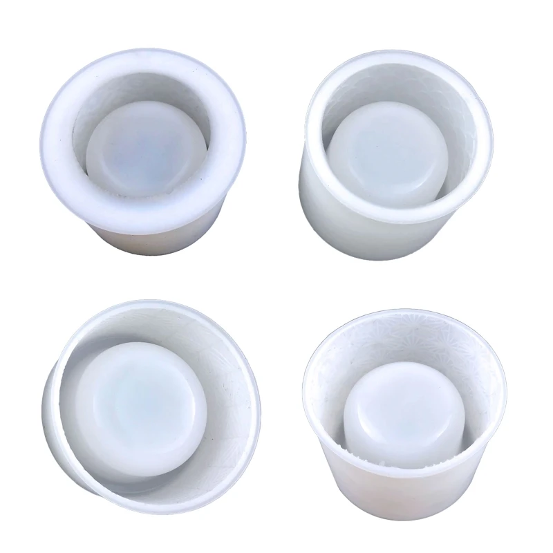 

652F Round Geometric Shape Flower Pot Cement Silicone Mold Plaster Succulent Flower Pot Decoration Planting Potted Mold