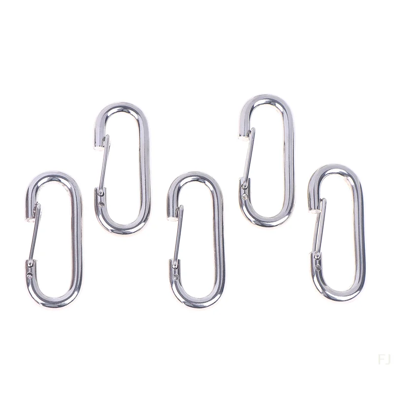 

[YU] 1/3/5 шт. металлические овальные брелоки, карабин, зажим, карабины, пружинные открывающиеся пряжки для DIY, разъем для цепи, подвески, брелок для сумки